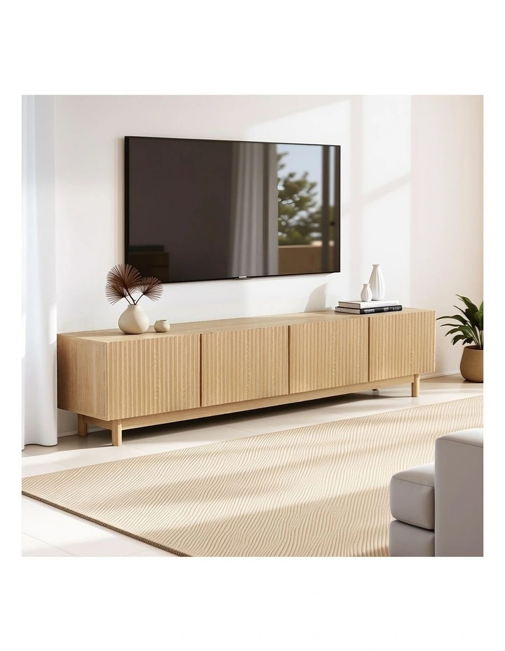 TV Unit Storage Cabinet 180cm in Pine image 2