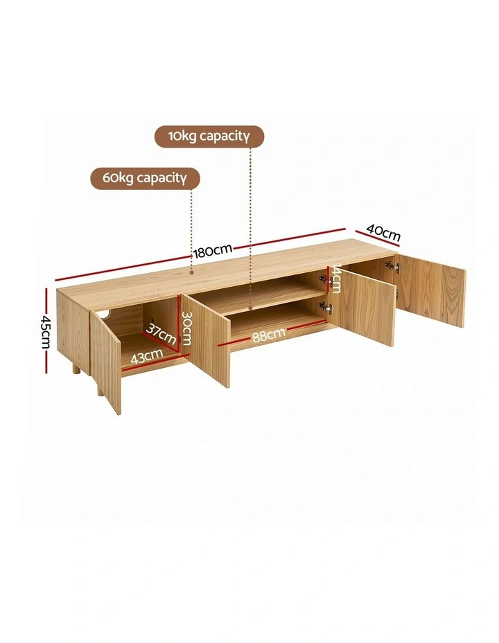 TV Unit Storage Cabinet 180cm in Pine image 3