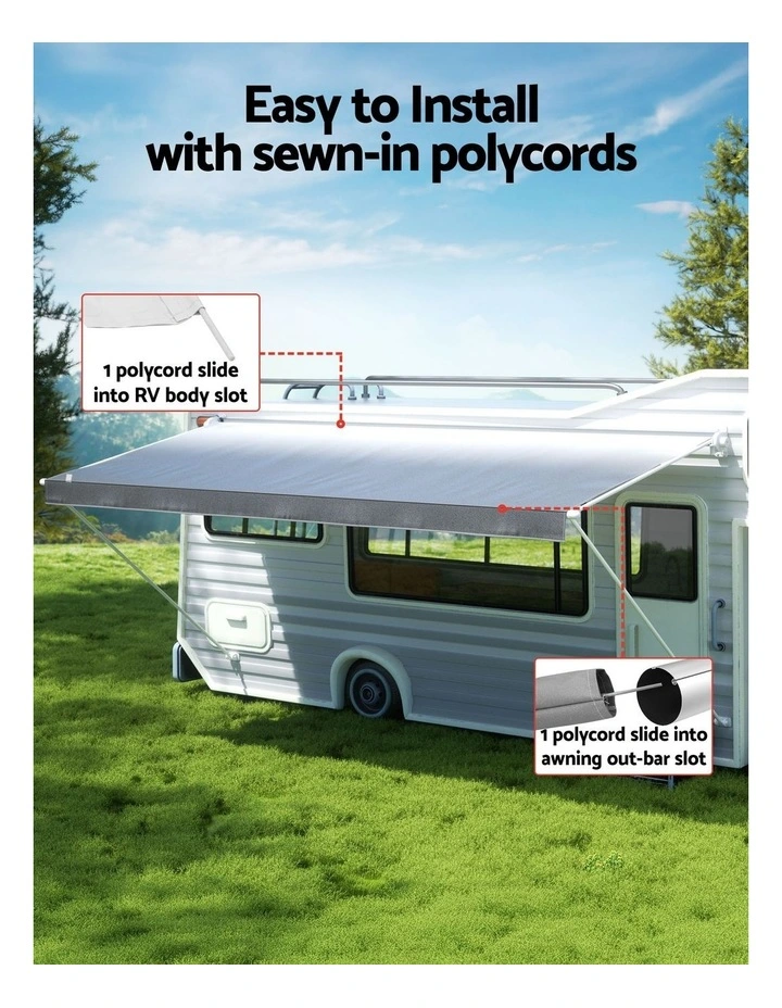 Caravan Awning And Privacy Screen 12ft 3.4m in Grey image 7