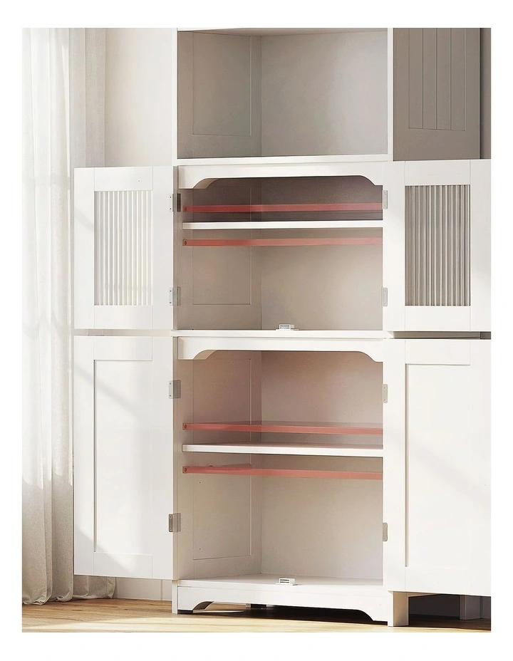 Buffet Sideboard Cabinet Cupboard x2 in White image 7