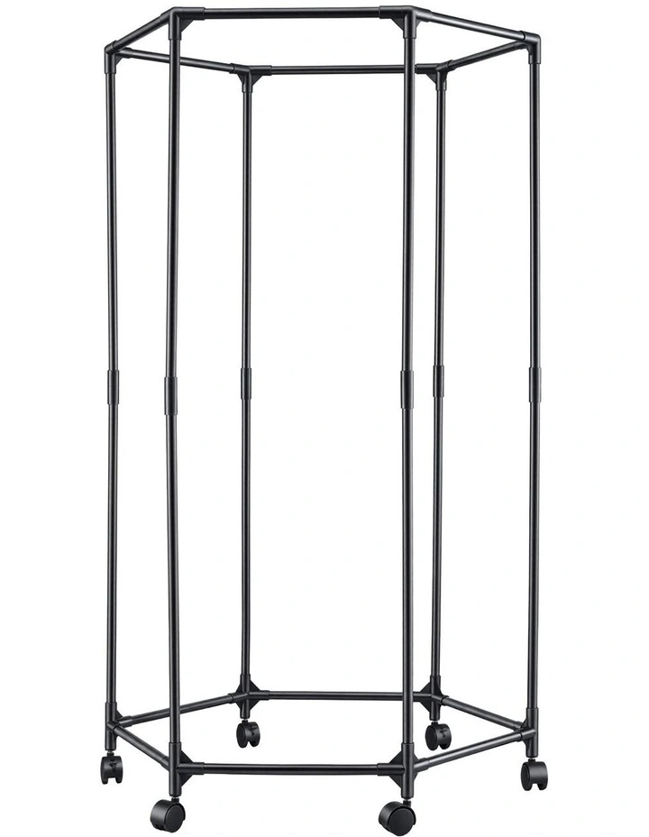 Airer Rail Coat Stand Adjustable Hanger Clothes Rack in Black image 4