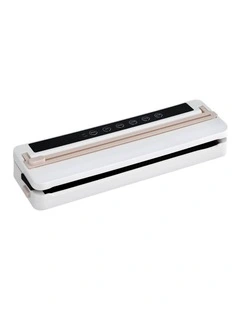 Fresh Storage Auto Seal Slide Cutter 6 Modes Food Vacuum Sealer Machine in White