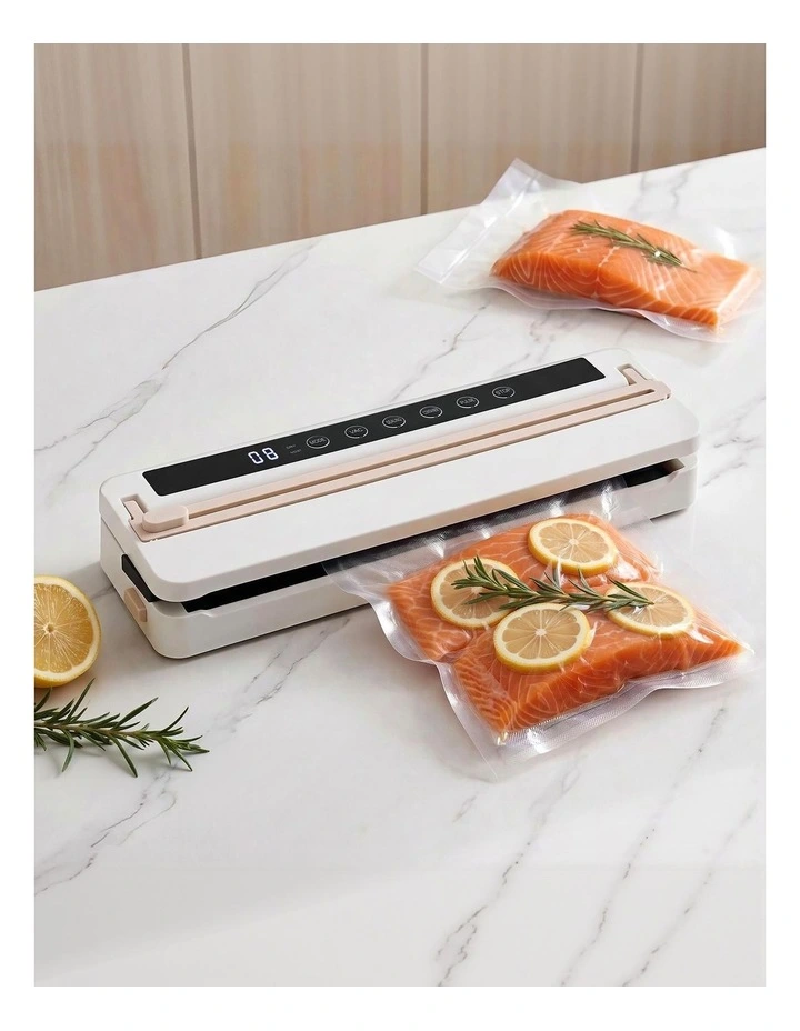 Fresh Storage Auto Seal Slide Cutter 6 Modes Food Vacuum Sealer Machine in White image 2