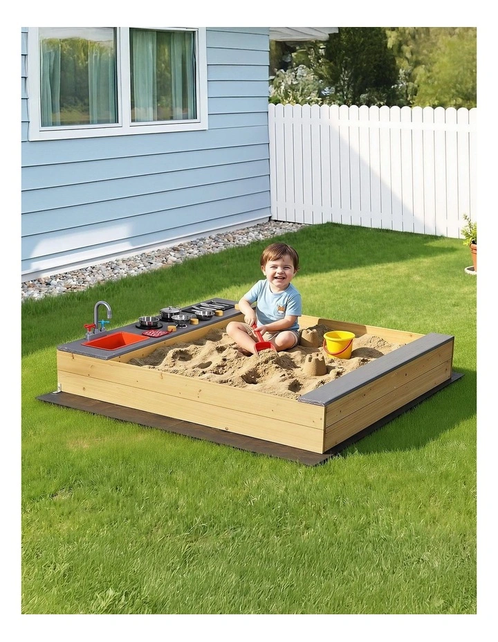 Mud Kitchen Sink Storage Bench Toy Box image 2