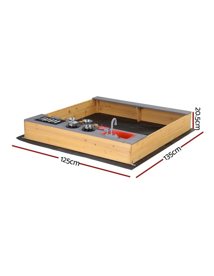 Mud Kitchen Sink Storage Bench Toy Box image 3