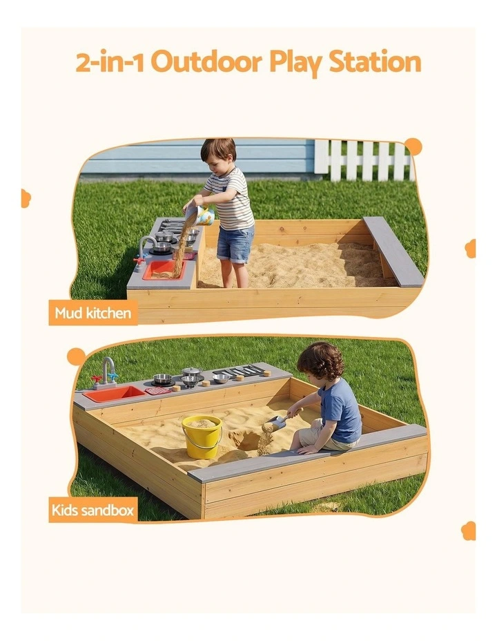 Mud Kitchen Sink Storage Bench Toy Box image 5