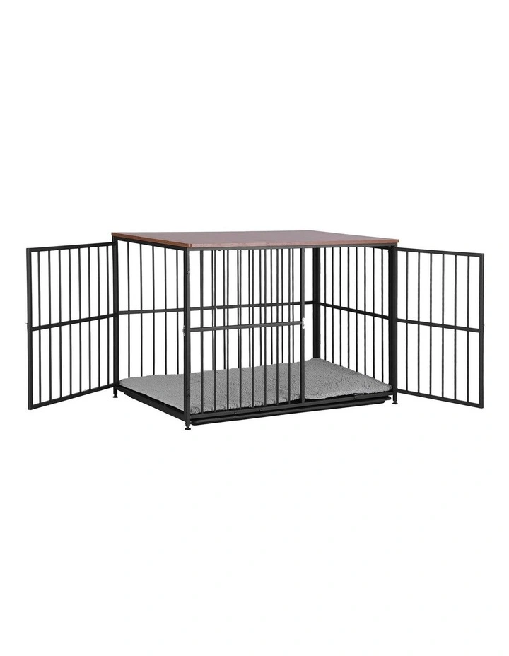 Extra Large Dog Crate Furniture 107cm in Black image 4