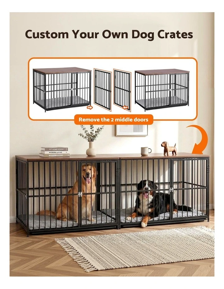 Extra Large Dog Crate Furniture 107cm in Black image 6