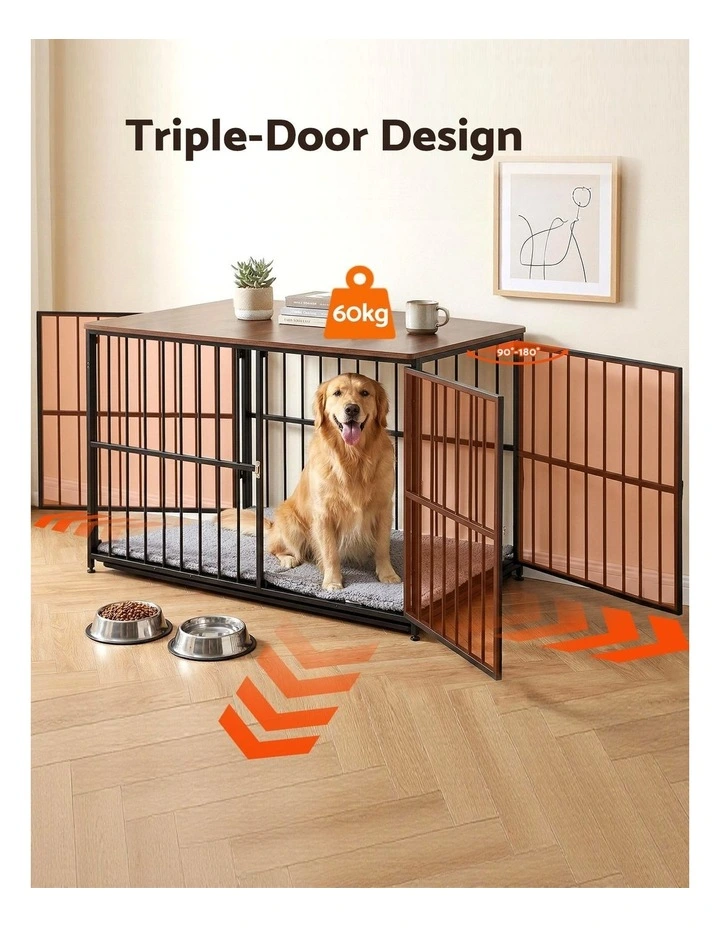 Extra Large Dog Crate Furniture 107cm in Black image 7