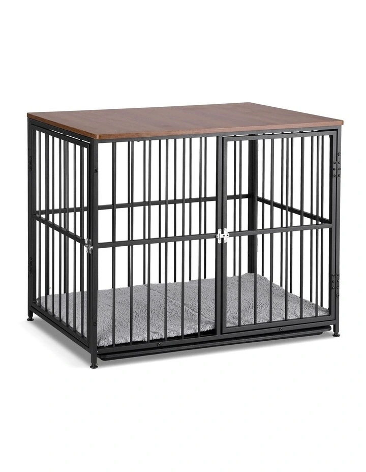 Large Dog Crate Furniture 93cm in Black image 1