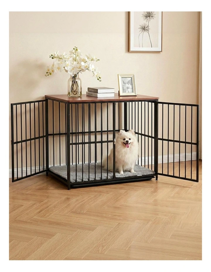 Large Dog Crate Furniture 93cm in Black image 2