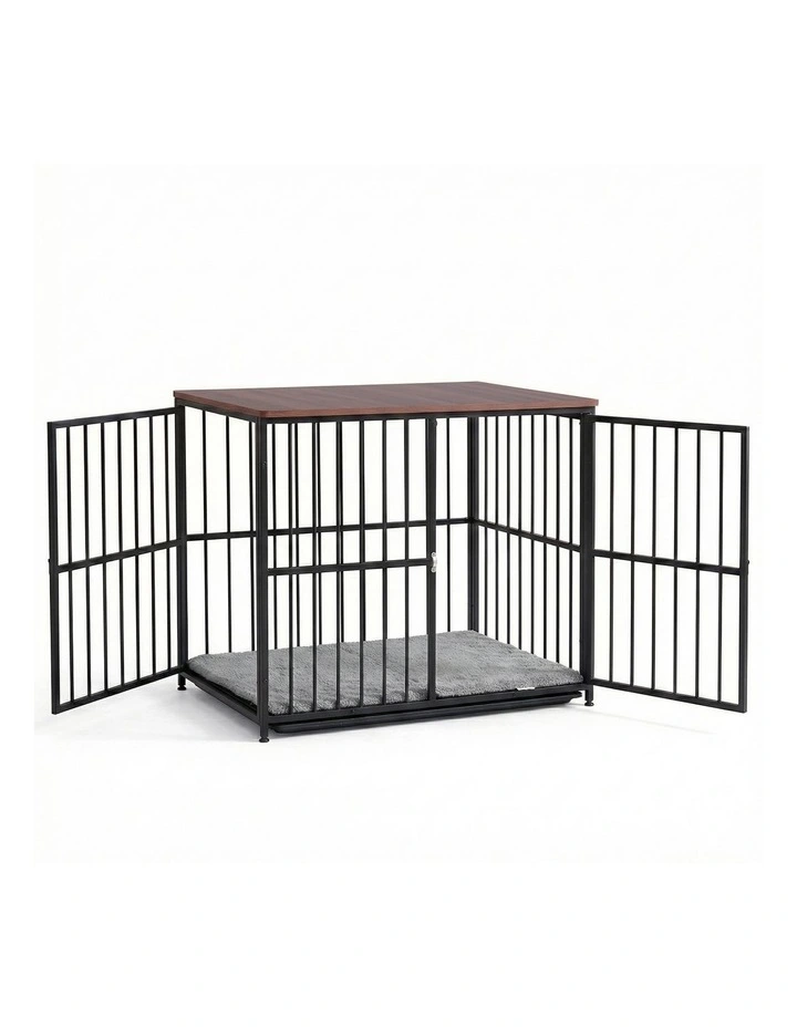 Large Dog Crate Furniture 93cm in Black image 4