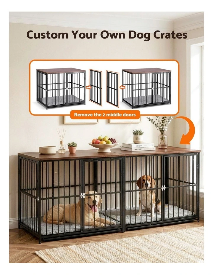 Large Dog Crate Furniture 93cm in Black image 7