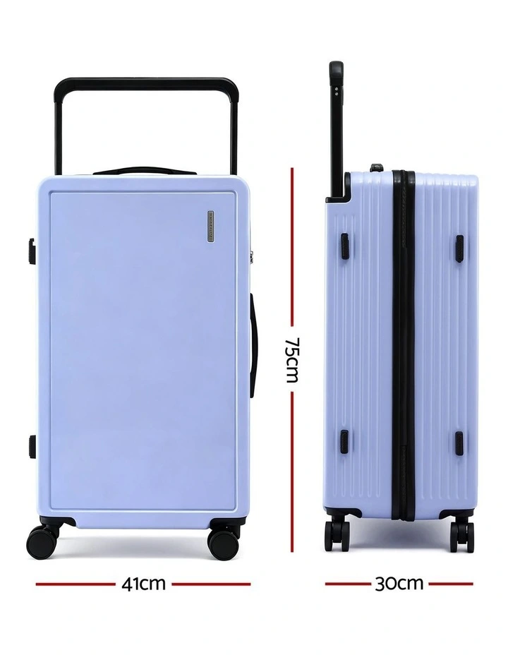 Travel TSA Lock Light Wide Handle Luggage Suitcase 28 Inch in Blue image 3