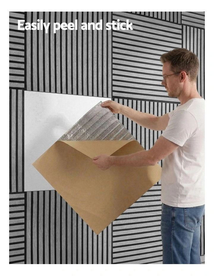 Peel And Stick Wall Panels Tiles 10 Pieces in Grey image 5