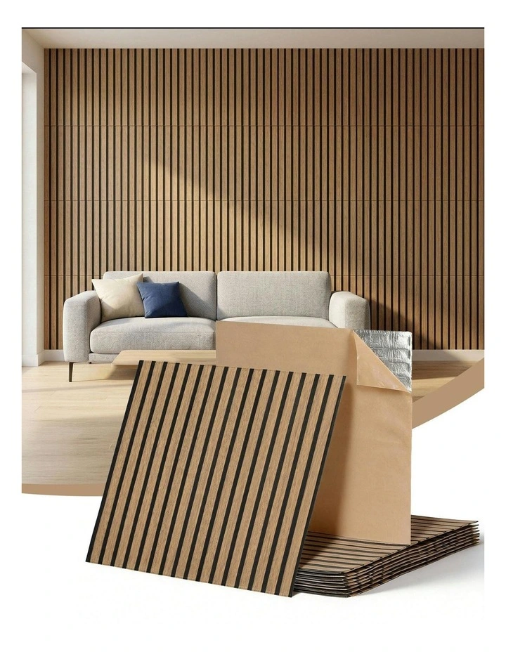 Peel And Stick Wall Panels Tiles 10 Pieces in Brown image 2