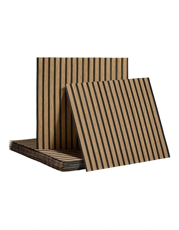 Peel And Stick Wall Panels Tiles 10 Pieces in Brown image 3