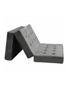 Double Folding Mattress 15cm in Grey