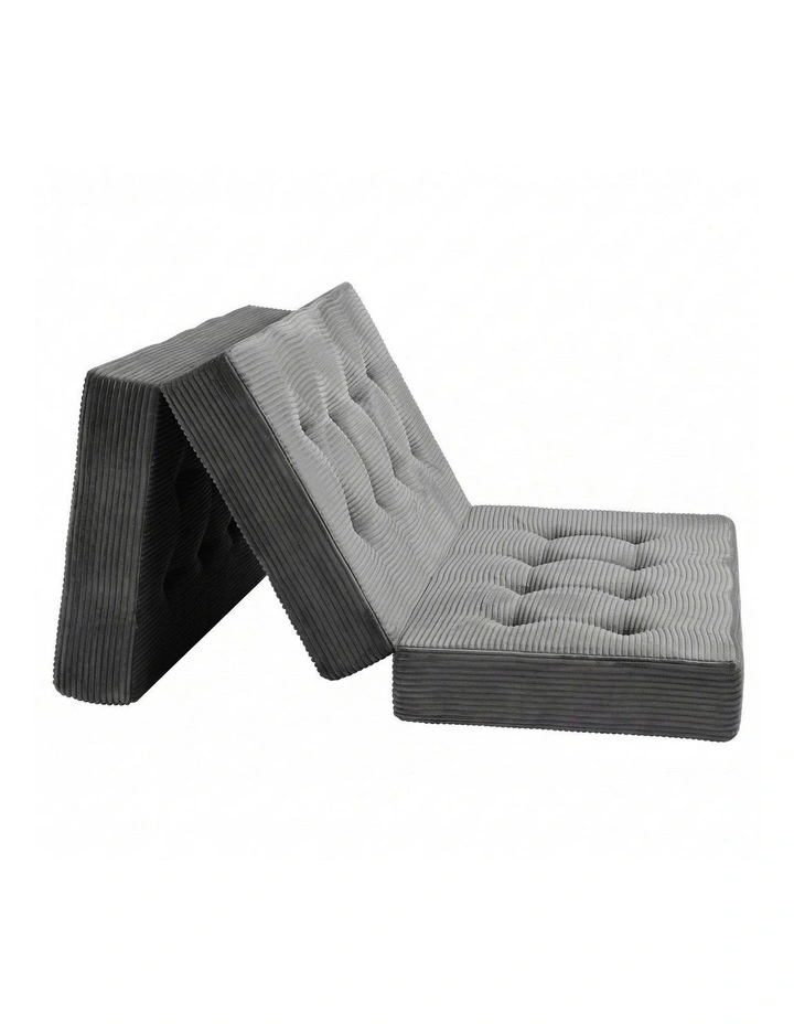 Double Folding Mattress 15cm in Grey image 1