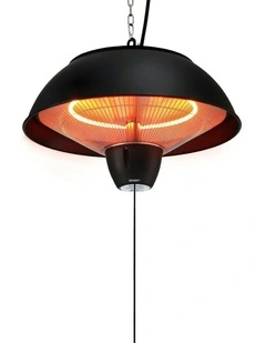 Electric Patio Infrared Hanging Heater 1500W in Black