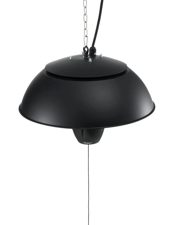 Electric Patio Infrared Hanging Heater 1500W in Black image 3