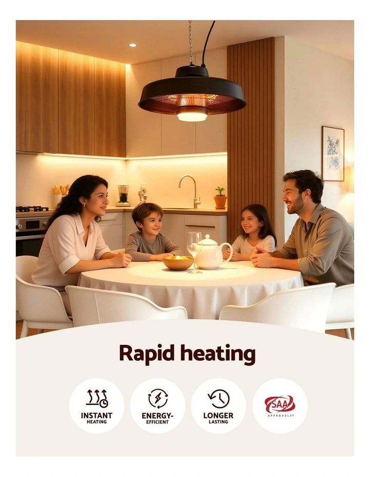 LED Electric Patio Heater in Black image 6