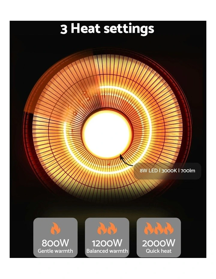 LED Electric Patio Heater in Black image 7