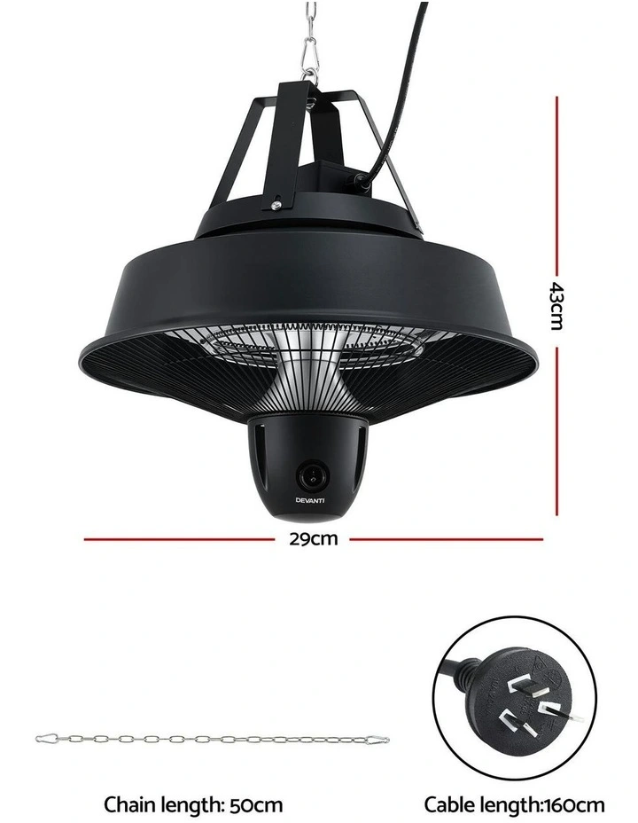 Electric Patio Heater in Black image 4