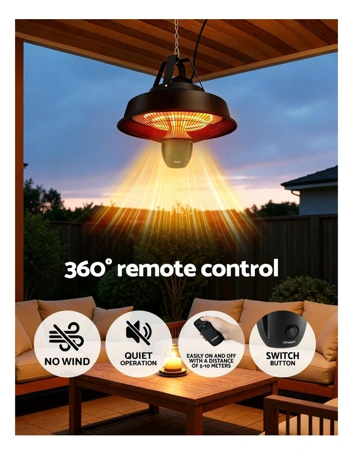 Electric Patio Heater in Black image 5