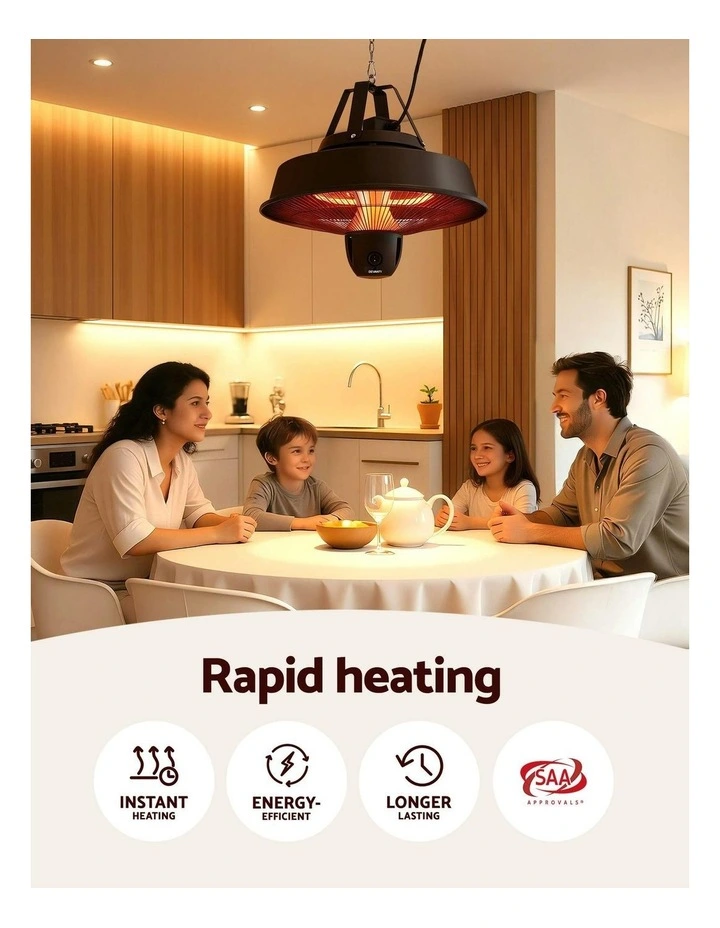 Electric Patio Heater in Black image 6