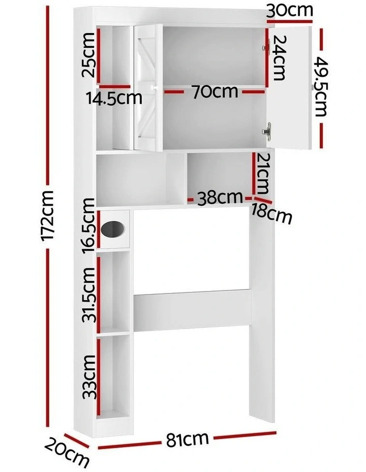 Bathroom Storage Cabinet in White image 4