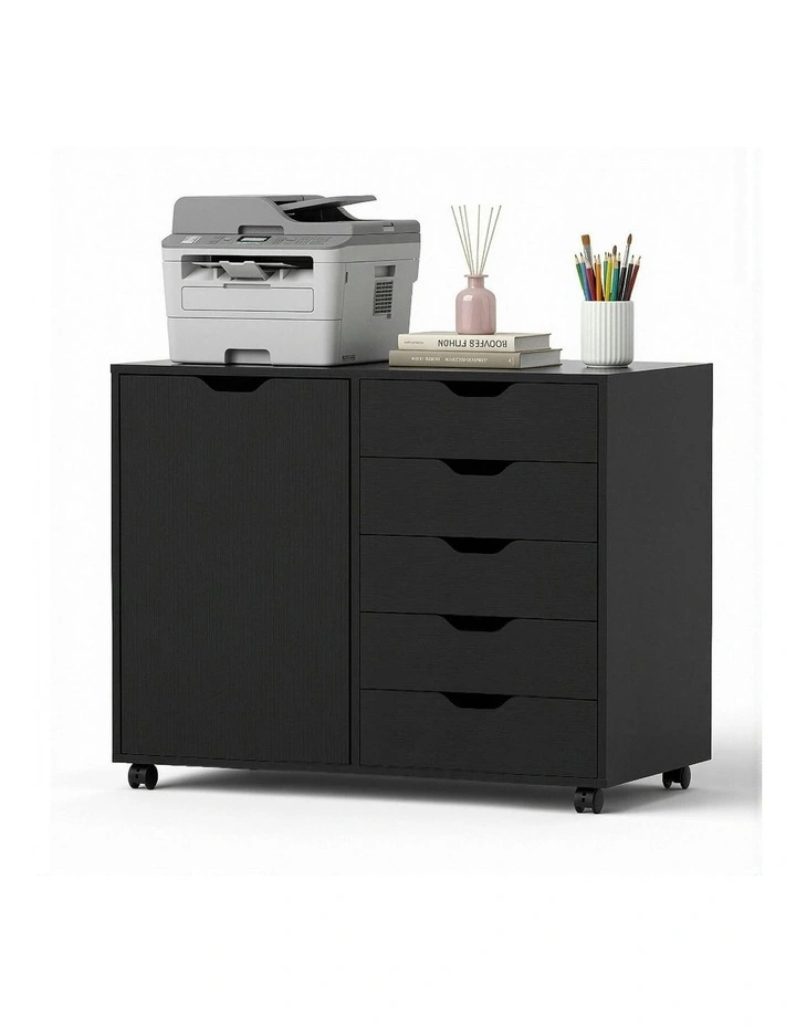 Mobile Filing Cabinet in Black image 1