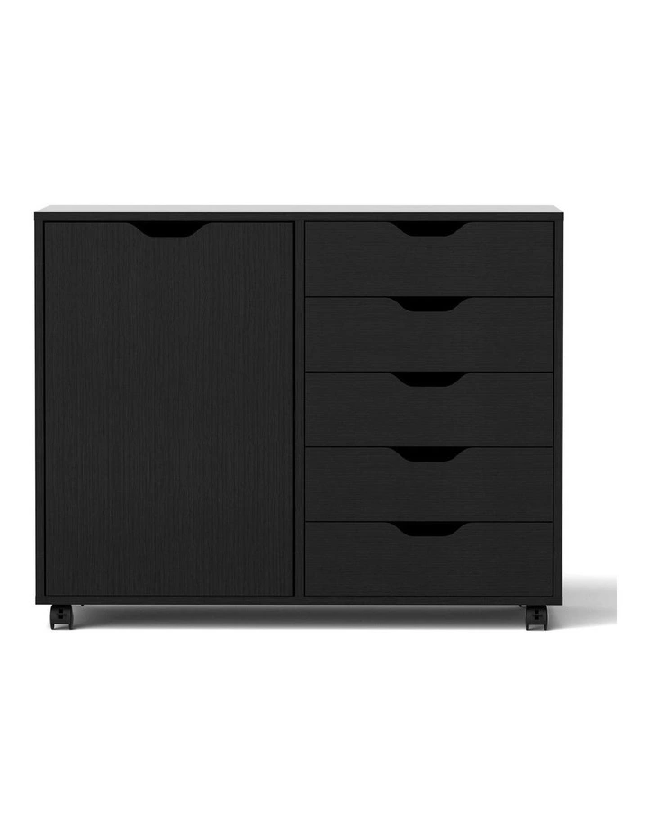 Mobile Filing Cabinet in Black image 3