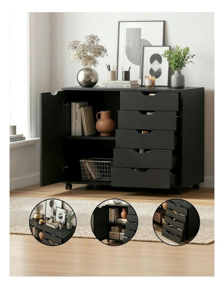 Mobile Filing Cabinet in Black image 6