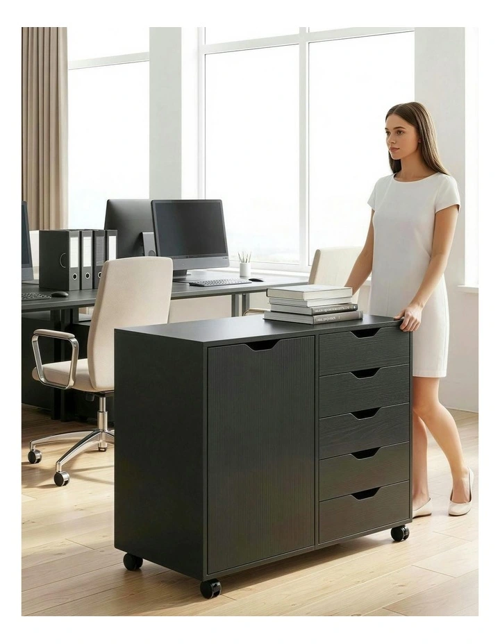 Mobile Filing Cabinet in Black image 7