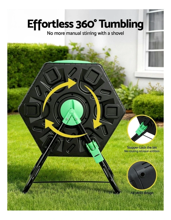 Composter Bin 65L in Black image 5