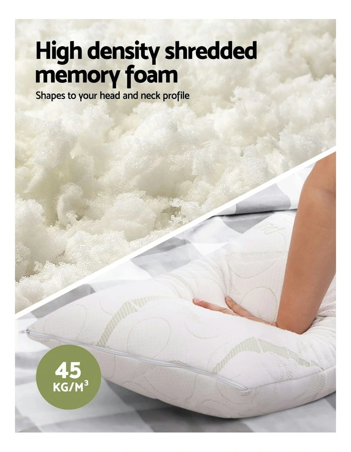Set Of 2 Bamboo Pillow With Memory Foam image 2