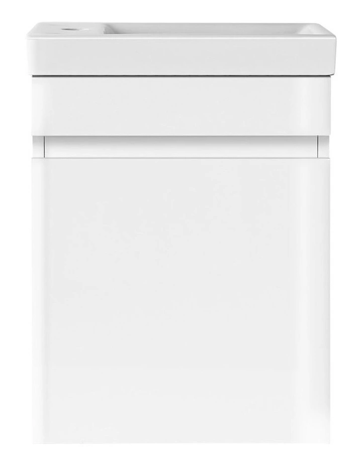 Bathroom Vanity Unit Wall Hung Hand Wash Ceramic Basin Sink Cabinet White image 2