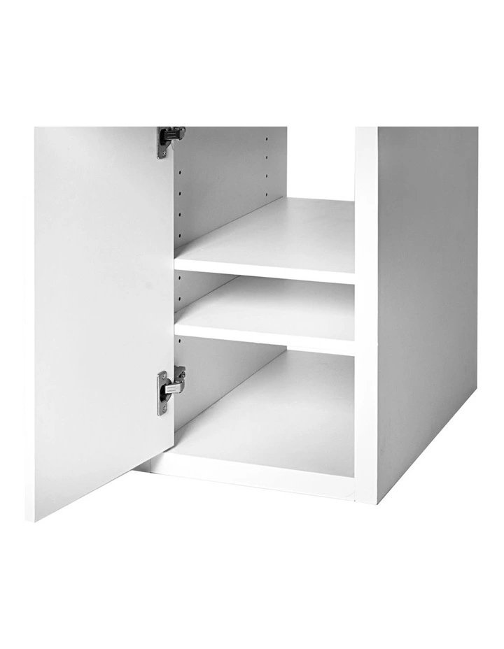 Metal Desk With Storage Cabinets in White image 5