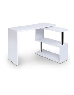 Rotary Corner Desk With Bookshelf