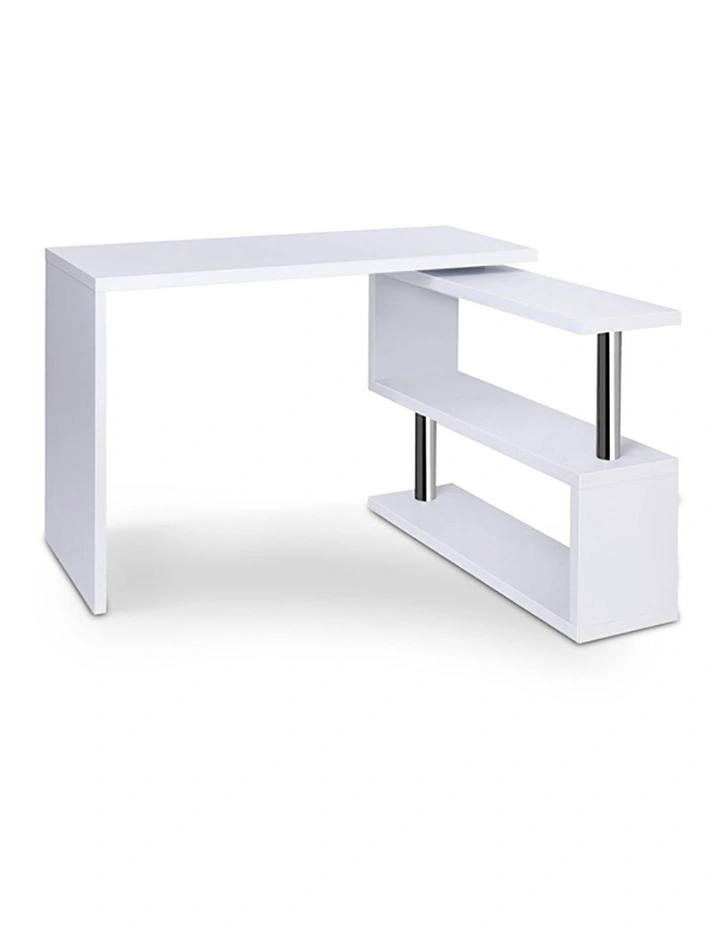 Rotary Corner Desk With Bookshelf image 4