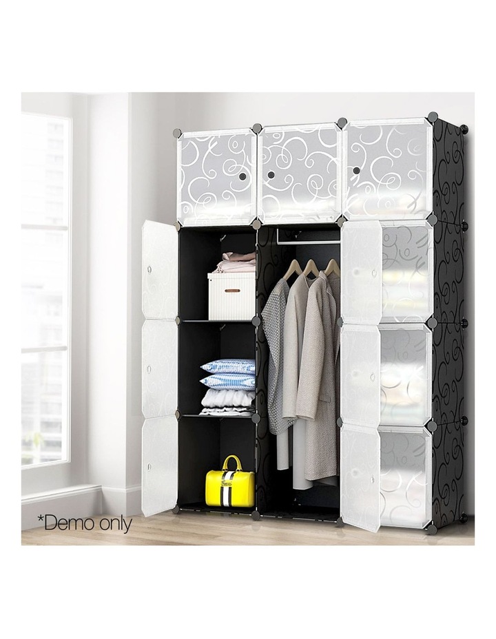 My Plaza 12 Cube Portable Storage Cabinet Wardrobe Black Myer