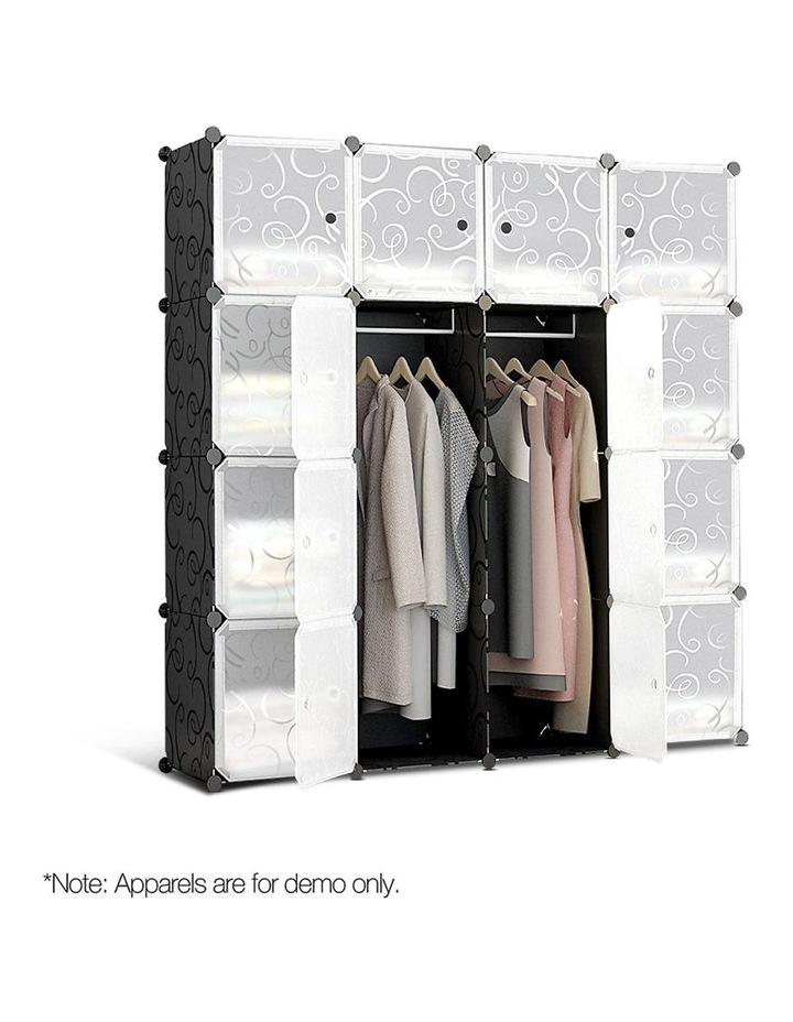 My Plaza 16 Cube Portable Storage Cabinet Wardrobe Black White Myer