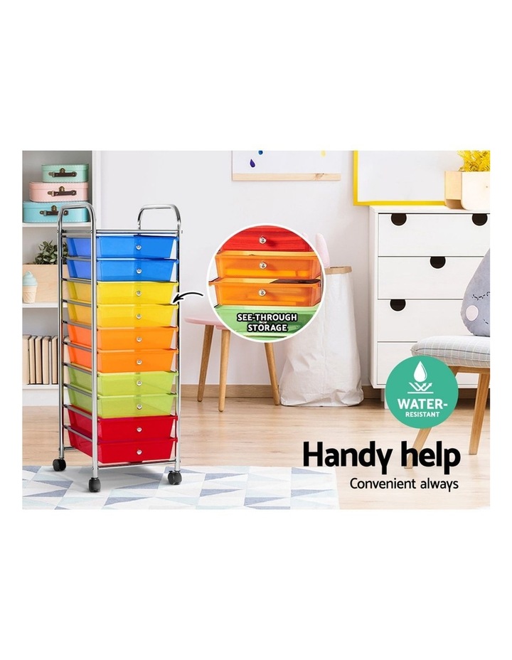 My Plaza 10 Drawer Kitchen Trolley Cart Storage Shelves Portable