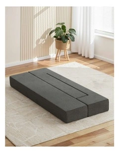 Portable Sofa Bed Folding Mattress Lounger Chair Ottoman Grey