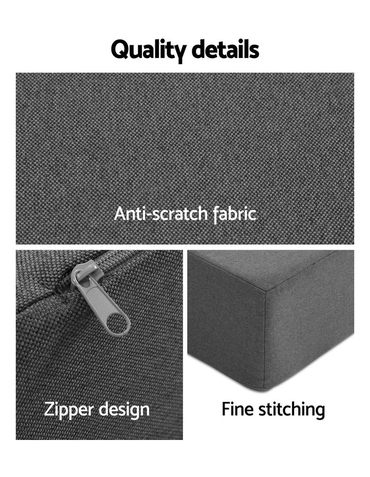 Portable Sofa Bed Folding Mattress Lounger Chair Ottoman Grey image 4