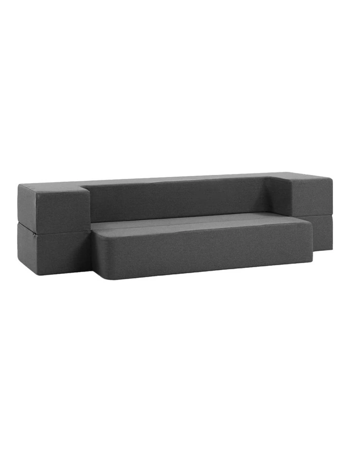 Portable Sofa Bed Folding Mattress Lounger Chair Ottoman Grey image 6