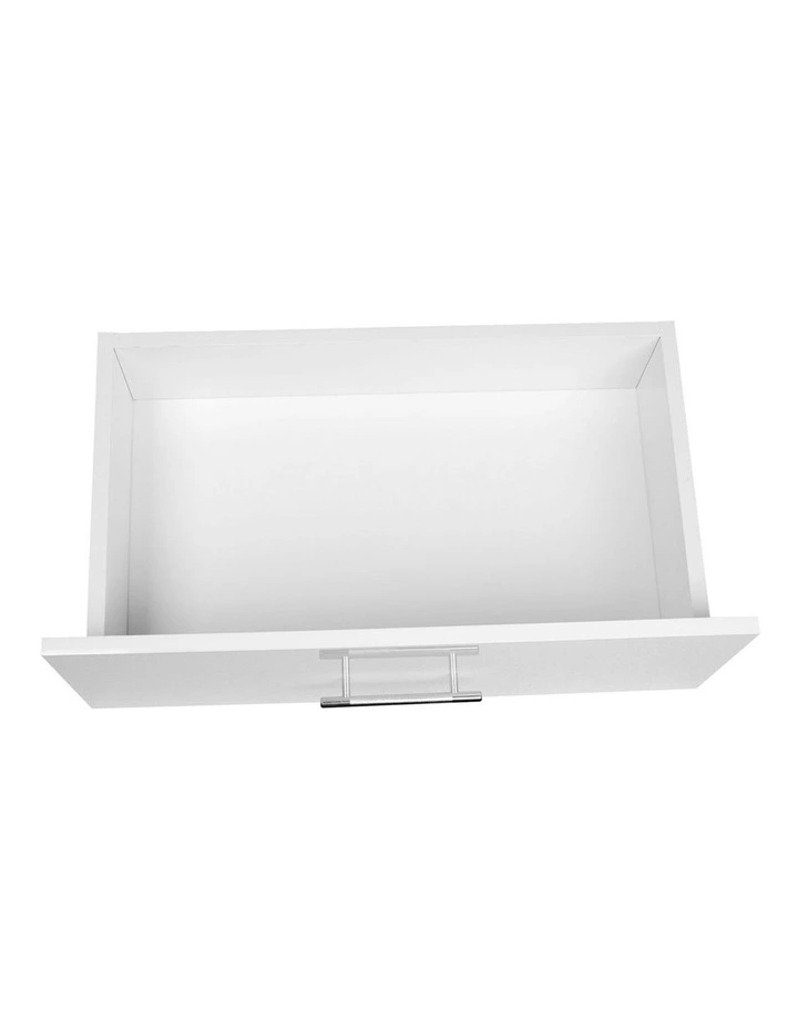 Bedside Table 2 Drawers High Gloss in White image 7