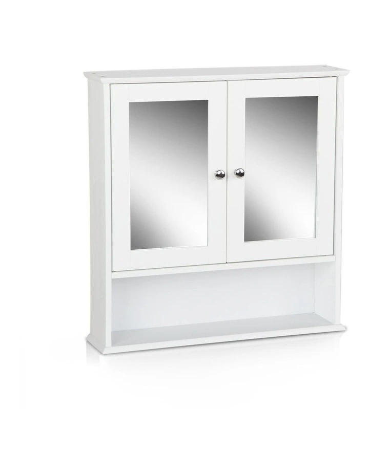 Bathroom Tallboy Storage Cabinet with Mirror image 1