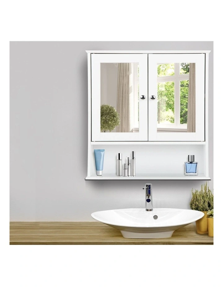 Bathroom Tallboy Storage Cabinet with Mirror image 3